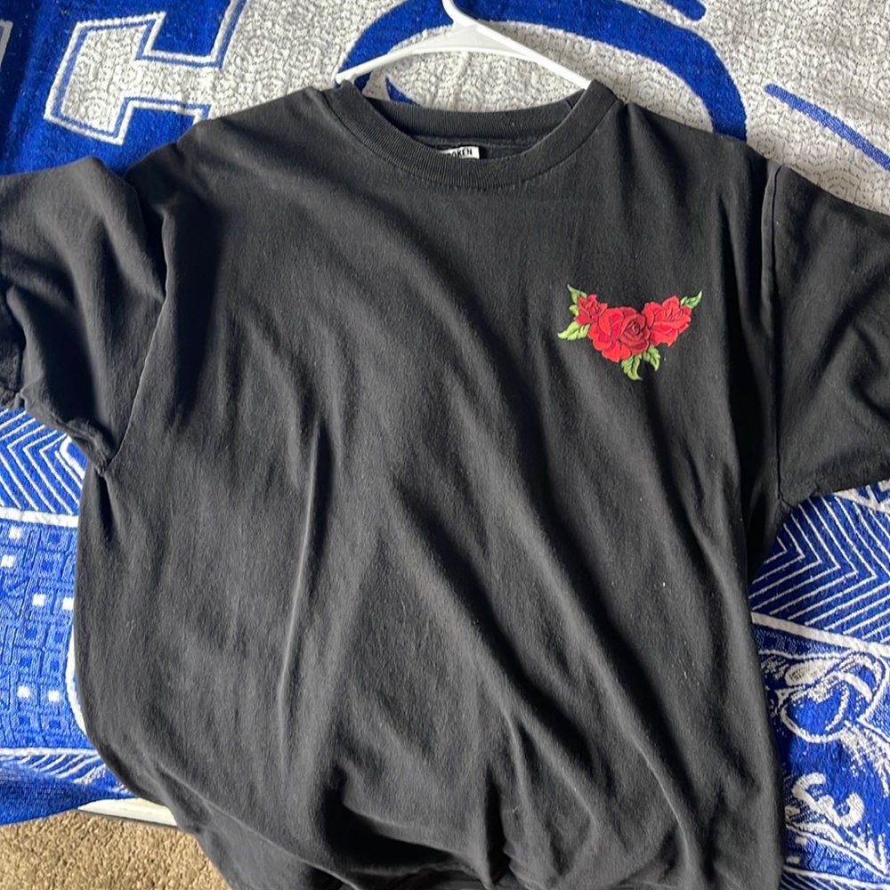 Black broken promise with roses size medium